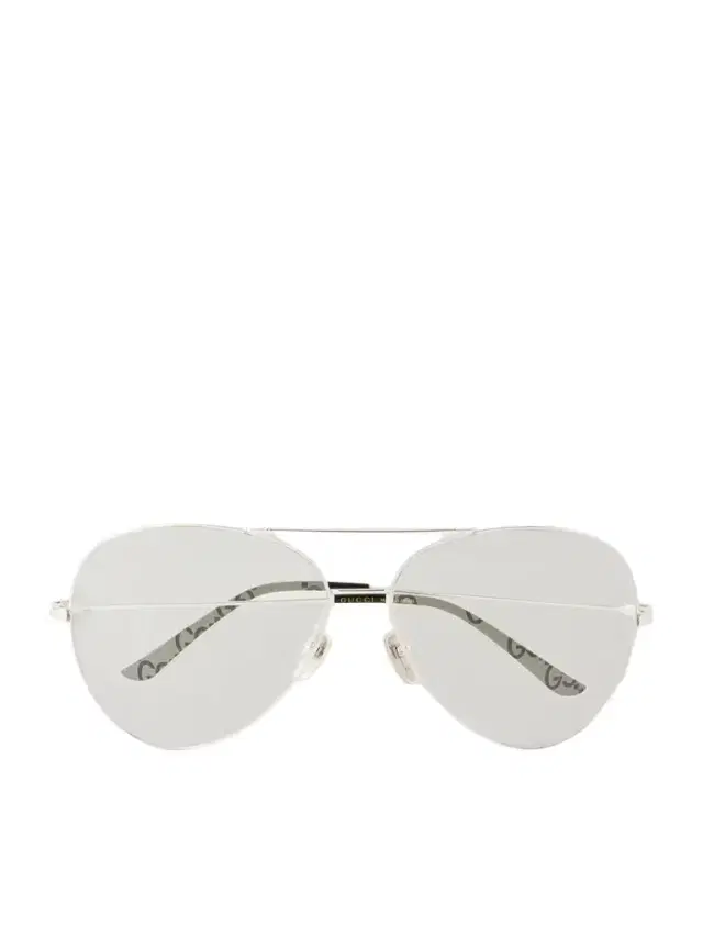 Aviator-style Silver-tone Sunglasses