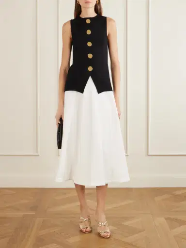 Altuzarra Varda Paneled Cotton-blend Midi Skirt | Thumbnail 2 Altuzarra Varda Paneled Cotton-blend Midi Skirt | Thumbnail 2
