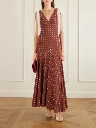 Rodarte Polka-dot Silk-crepe Midi Dress | Thumbnail 2