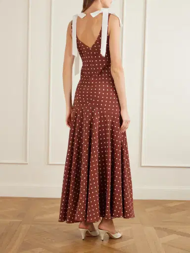 Rodarte Polka-dot Silk-crepe Midi Dress | Thumbnail 3