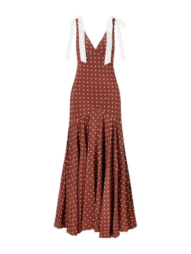 Rodarte Polka-dot Silk-crepe Midi Dress | Thumbnail 1