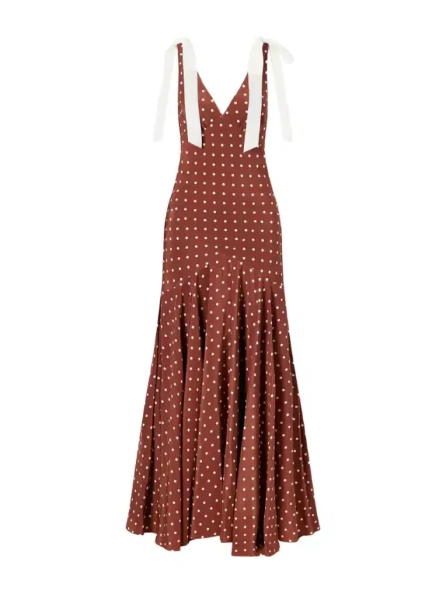Rodarte Polka-dot Silk-crepe Midi Dress