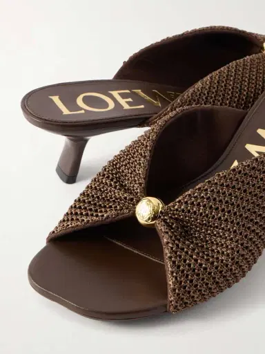 Loewe + Paula's Ibiza Pebble Raffia-effect Mules | Thumbnail 5
