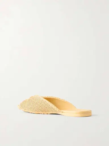 Loewe + Paula's Ibiza Pebble Raffia-effect Sandals Slides | Thumbnail 3