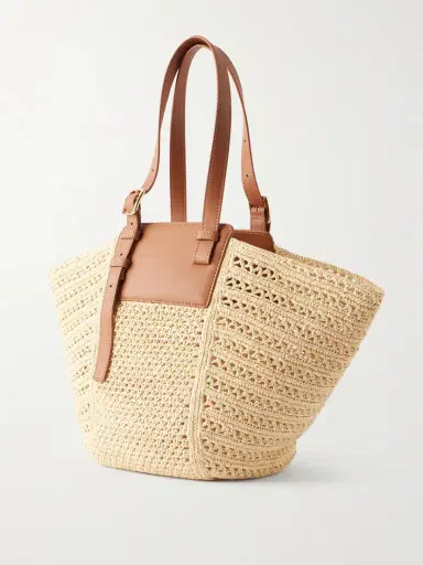 Loewe + Paula's Ibiza Hammock Cabas Leather-trimmed Raffia Tote | Thumbnail 3 Loewe + Paula's Ibiza Hammock Cabas Leather-trimmed Raffia Tote | Thumbnail 3