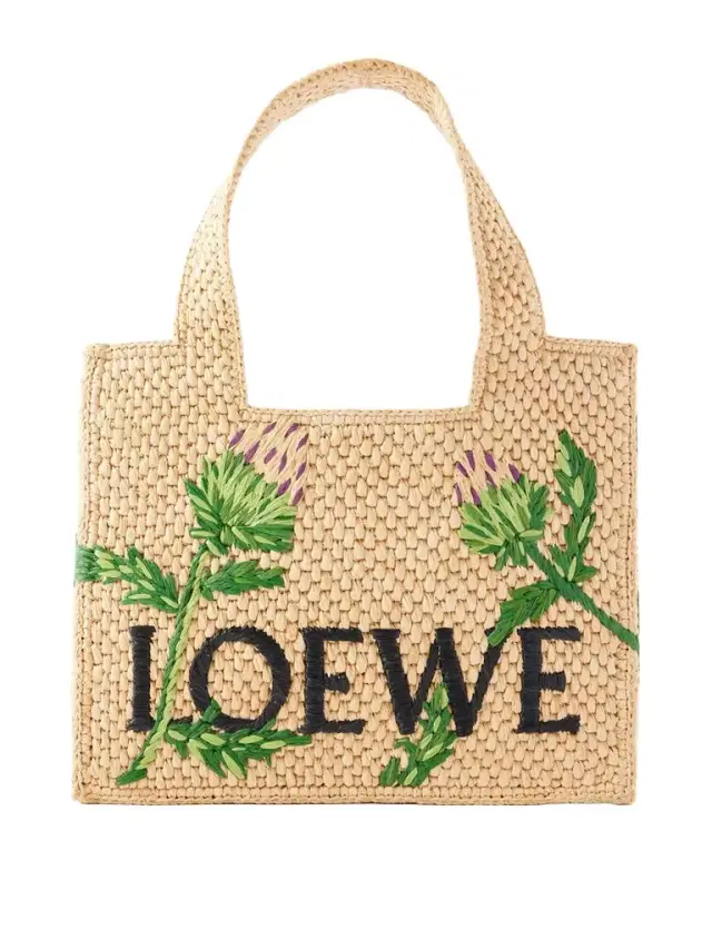 + Paula's Ibiza Small Embroidered Raffia Tote