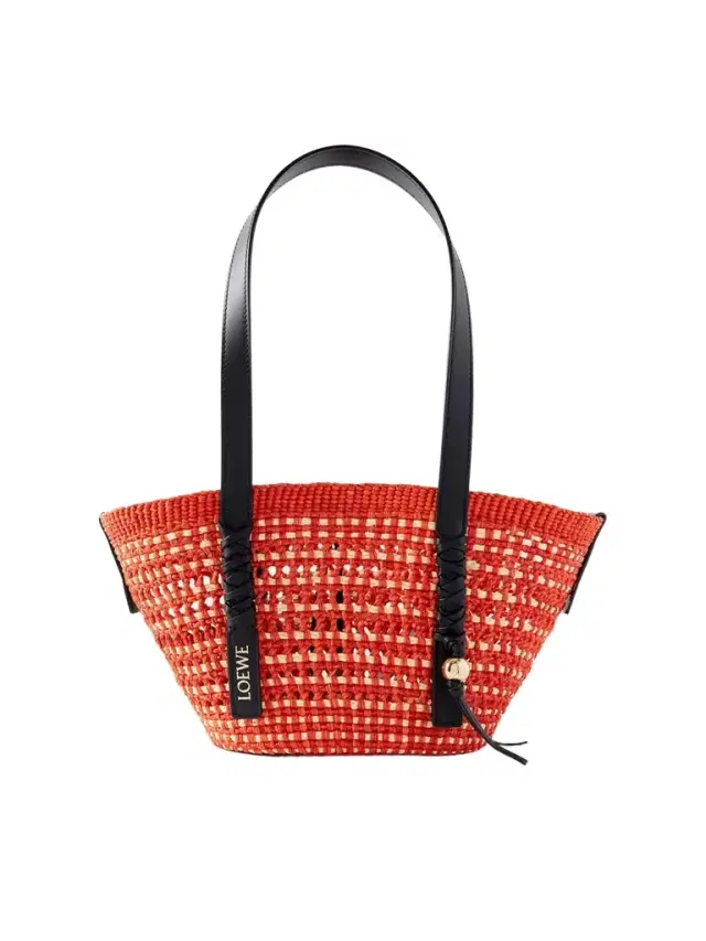 Loewe + Paula's Ibiza Braid Basket Small Leather-trimmed Raffia Shoulder Bag
