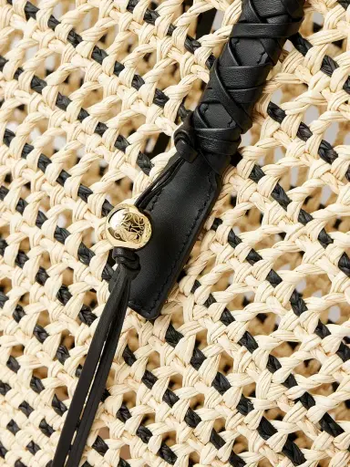 Loewe + Paula's Ibiza Leather-trimmed Iraca Tote | Thumbnail 11