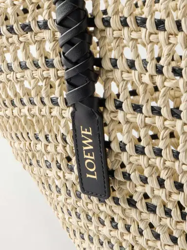 Loewe + Paula's Ibiza Leather-trimmed Iraca Tote | Thumbnail 5
