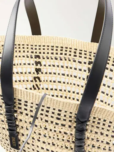 Loewe + Paula's Ibiza Leather-trimmed Iraca Tote | Thumbnail 6
