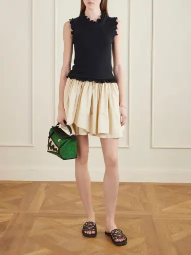 Loewe + Paula's Ibiza Puzzle Edge Crocodile Leather-trimmed Raffia Shoulder Bag | Thumbnail 3 Loewe + Paula's Ibiza Puzzle Edge Crocodile Leather-trimmed Raffia Shoulder Bag | Thumbnail 3