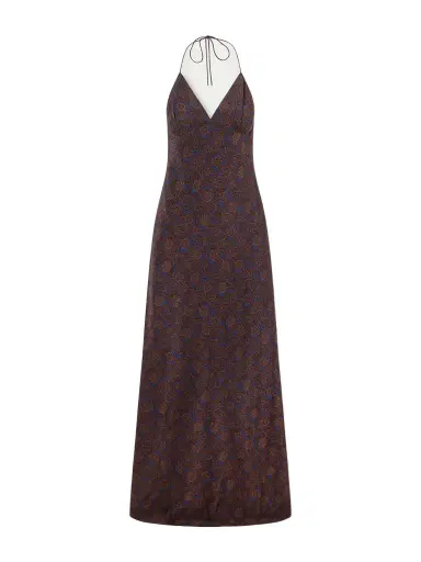 Matteau Open-back Printed Silk-crepe De Chine Halterneck Maxi Dress | Thumbnail 1