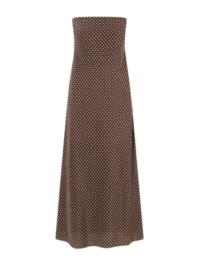 Matteau Bias Polka-dot Silk-crepe De Chine Midi Dress