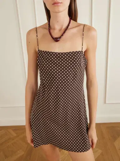Matteau Polka-dot Silk-crepe De Chine Mini Dress | Thumbnail 4 Matteau Polka-dot Silk-crepe De Chine Mini Dress | Thumbnail 4