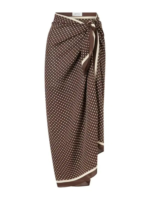 Polka-dot Silk-georgette Pareo