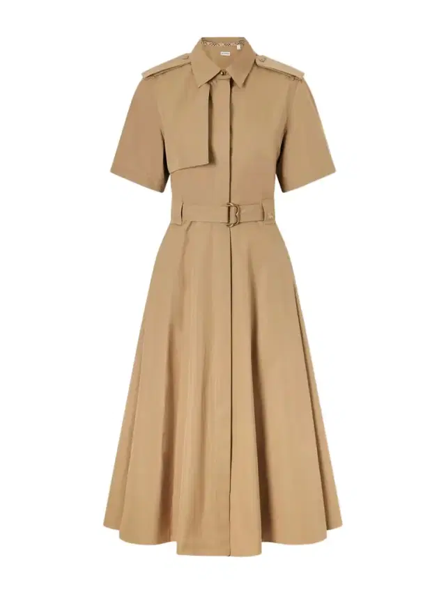 Tanya Belted Cotton-gabardine Midi Dress
