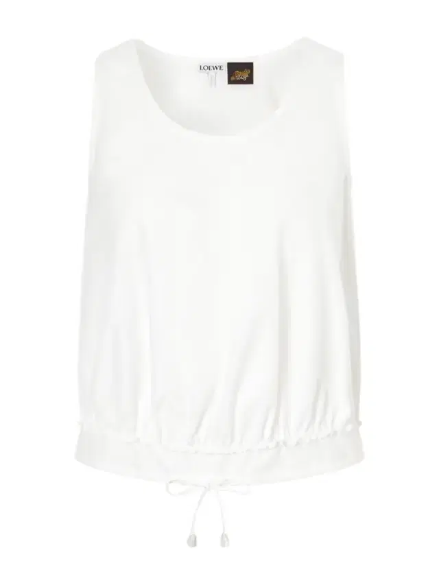 + Paula's Ibiza Anagram Appliquéd Cotton-popeline Top