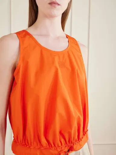 Loewe + Paula's Ibiza Anagram Appliquéd Cotton-popeline Top | Thumbnail 4