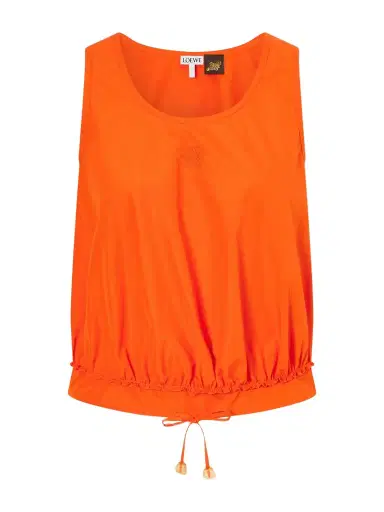 Loewe + Paula's Ibiza Anagram Appliquéd Cotton-popeline Top | Thumbnail 1