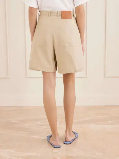 Loewe + Paula's Ibiza Paneled Cotton Gabardine Shorts | Thumbnail 4 Loewe + Paula's Ibiza Paneled Cotton Gabardine Shorts | Thumbnail 4