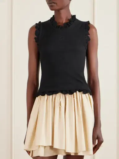 Loewe + Paula’s Ibiza Ruffled Cotton-blend Tank Top | Thumbnail 3 Loewe + Paula’s Ibiza Ruffled Cotton-blend Tank Top | Thumbnail 3