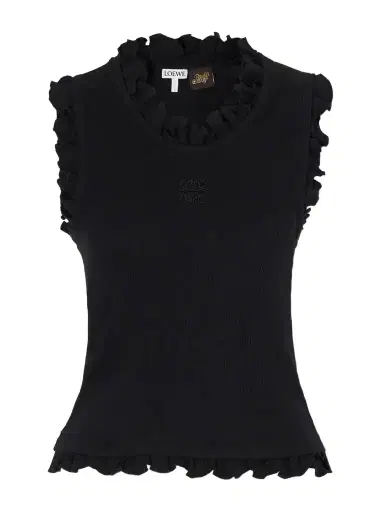 Loewe + Paula’s Ibiza Ruffled Cotton-blend Tank Top | Thumbnail 1 Loewe + Paula’s Ibiza Ruffled Cotton-blend Tank Top | Thumbnail 1