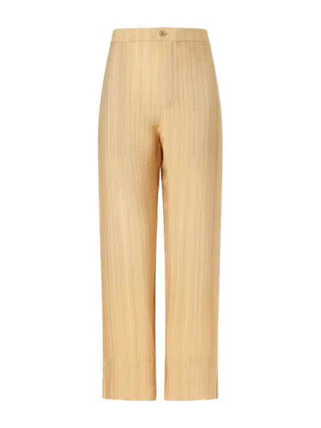 Striped Silk Straight-leg Pants