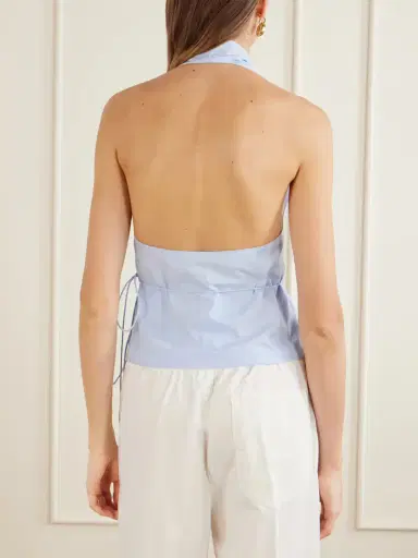 St. Agni Organic Cotton-poplin Wrap Top | Thumbnail 3