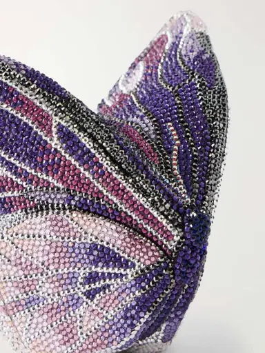 Judith Leiber Couture Butterfly Crystal-embellished Silver-tone Clutch | Thumbnail 5