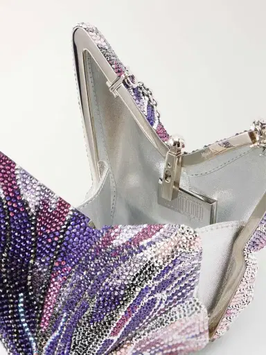 Judith Leiber Couture Butterfly Crystal-embellished Silver-tone Clutch | Thumbnail 6