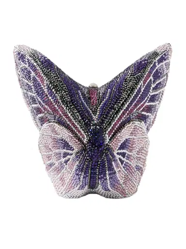 Judith Leiber Couture Butterfly Crystal-embellished Silver-tone Clutch | Thumbnail 1
