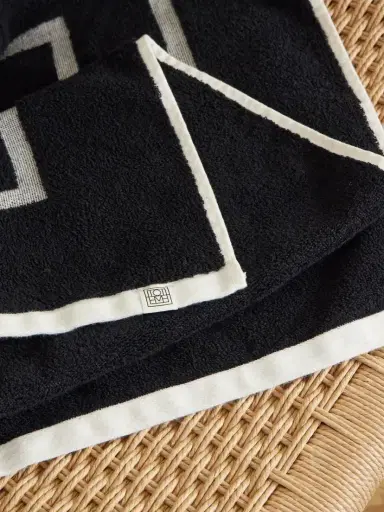 TOTEME Monogram Jacquard Cotton-terry Beach Towel | Thumbnail 2