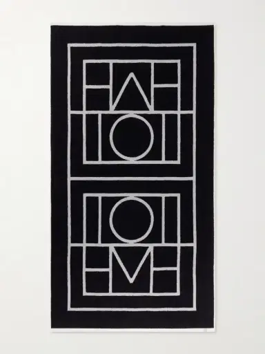 TOTEME Monogram Jacquard Cotton-terry Beach Towel | Thumbnail 3