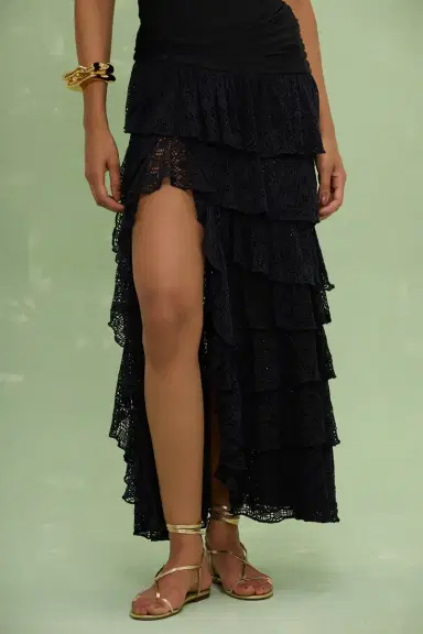 PatBo MARTINA LYCRA RUFFLE MAXI SKIRT | Thumbnail 3 PatBo MARTINA LYCRA RUFFLE MAXI SKIRT | Thumbnail 3