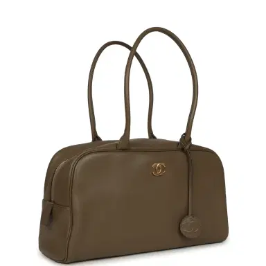 Chanel Chanel Large "Perfect Bowling" Bag Dark Khaki Calfskin Gold Hardware | Thumbnail 2 Chanel Chanel Large "Perfect Bowling" Bag Dark Khaki Calfskin Gold Hardware | Thumbnail 2