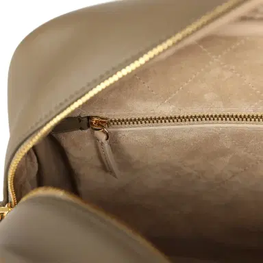 Chanel Chanel Large "Perfect Bowling" Bag Dark Khaki Calfskin Gold Hardware | Thumbnail 10 Chanel Chanel Large "Perfect Bowling" Bag Dark Khaki Calfskin Gold Hardware | Thumbnail 10