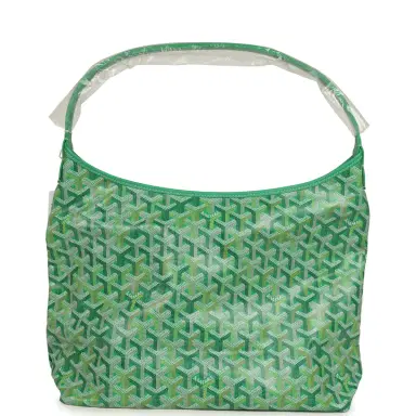 goyard Goyard Goyardine Meadow Green Boheme PM Hobo Bag Palladium Hardware | Thumbnail 4