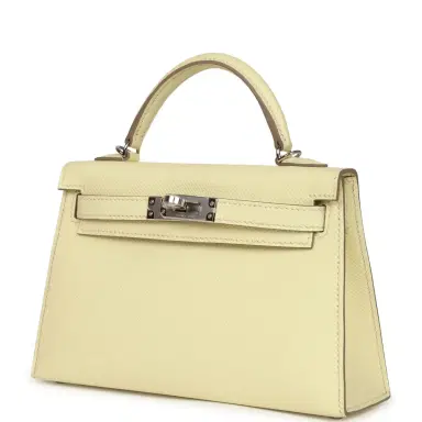 HERMÈS Hermes Kelly Sellier 20 Jaune Milton Epsom Palladium Hardware | Thumbnail 5 HERMÈS Hermes Kelly Sellier 20 Jaune Milton Epsom Palladium Hardware | Thumbnail 5