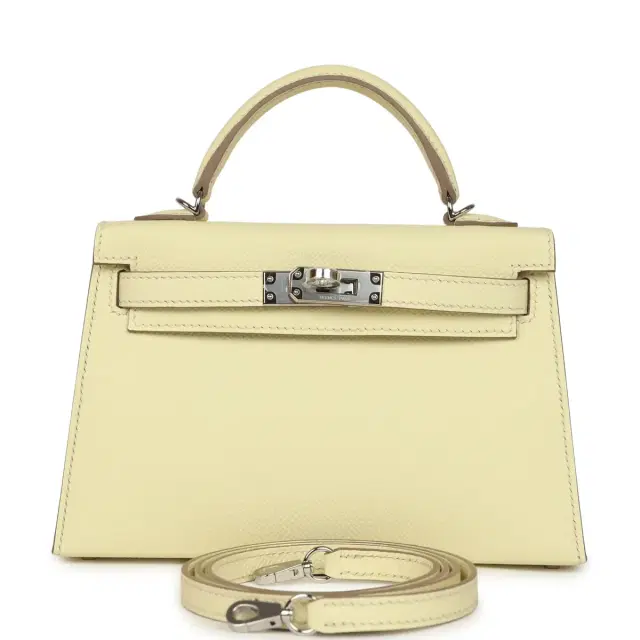 hermes Hermes Kelly Sellier 20 Jaune Milton Epsom Palladium Hardware