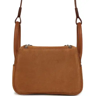 HERMÈS Hermes Mini Lindy II Chamois Grizzly Gold Swift Palladium Hardware | Thumbnail 4 HERMÈS Hermes Mini Lindy II Chamois Grizzly Gold Swift Palladium Hardware | Thumbnail 4