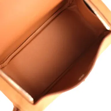 HERMÈS Hermes Mini Lindy II Chamois Grizzly Gold Swift Palladium Hardware | Thumbnail 8 HERMÈS Hermes Mini Lindy II Chamois Grizzly Gold Swift Palladium Hardware | Thumbnail 8