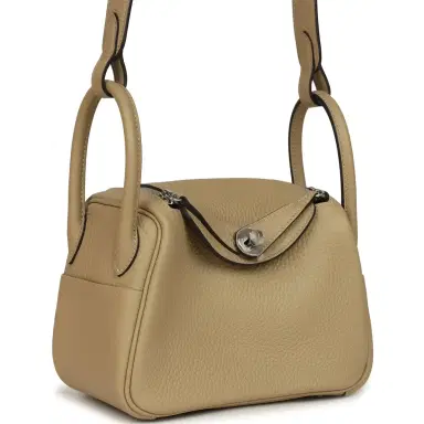 HERMÈS Hermes Mini Lindy II Trench Verso Clemence Palladium Hardware | Thumbnail 2 HERMÈS Hermes Mini Lindy II Trench Verso Clemence Palladium Hardware | Thumbnail 2