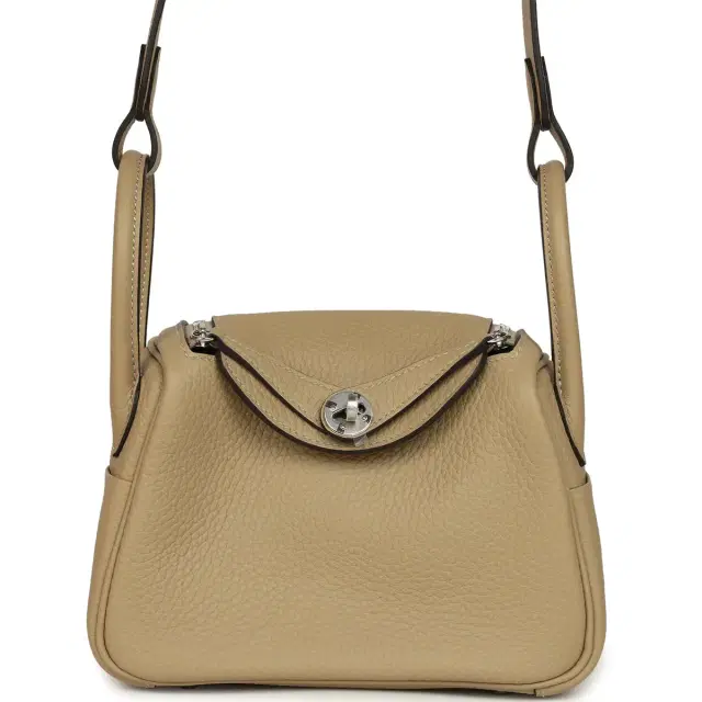 hermes Hermes Mini Lindy II Trench Verso Clemence Palladium Hardware