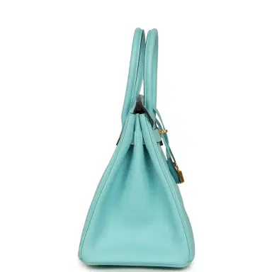 HERMÈS Pre-owned Hermes Birkin 30 Bleu Atoll Epsom Gold Hardware | Thumbnail 3 HERMÈS Pre-owned Hermes Birkin 30 Bleu Atoll Epsom Gold Hardware | Thumbnail 3