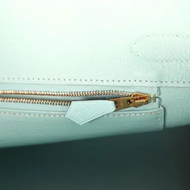 HERMÈS Pre-owned Hermes Birkin 30 Bleu Atoll Epsom Gold Hardware | Thumbnail 9 HERMÈS Pre-owned Hermes Birkin 30 Bleu Atoll Epsom Gold Hardware | Thumbnail 9