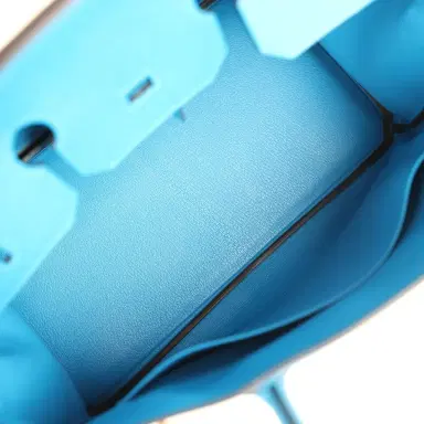 HERMÈS Pre-owned Hermes Birkin 35 Bleu Zanzibar Epsom Gold Hardware | Thumbnail 8 HERMÈS Pre-owned Hermes Birkin 35 Bleu Zanzibar Epsom Gold Hardware | Thumbnail 8