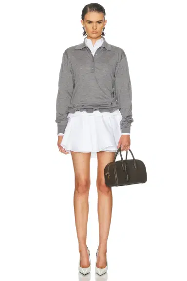 Stella McCartney Light Wool Frill Polo Sweater | Thumbnail 4