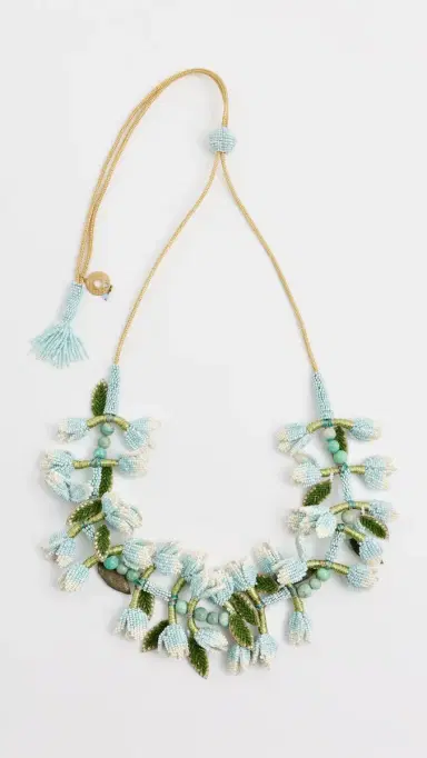 Deepa Gurnani Ivana Necklace Baby Blue One Size | Thumbnail 2 Deepa Gurnani Ivana Necklace Baby Blue One Size | Thumbnail 2