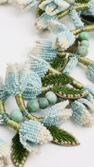 Deepa Gurnani Ivana Necklace Baby Blue One Size | Thumbnail 4 Deepa Gurnani Ivana Necklace Baby Blue One Size | Thumbnail 4