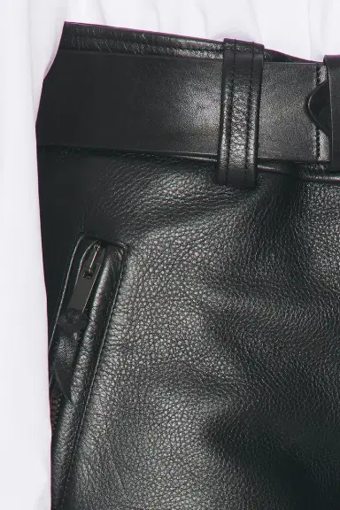Saint Laurent Belted Leather Skirt | Thumbnail 6